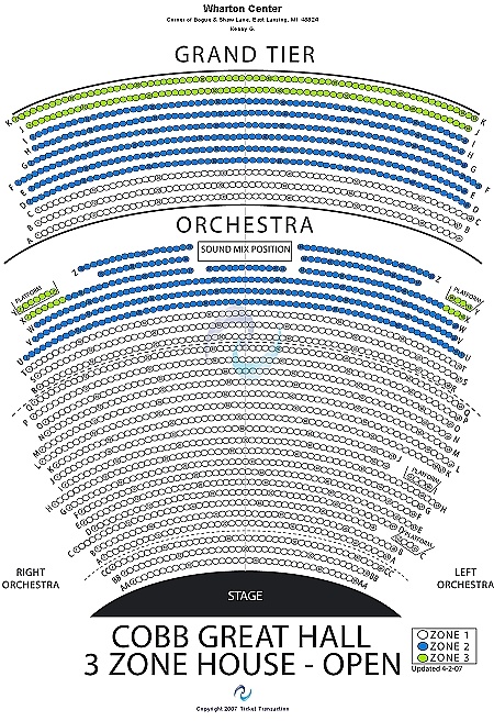  Wharton Center Seating Chart